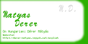 matyas derer business card